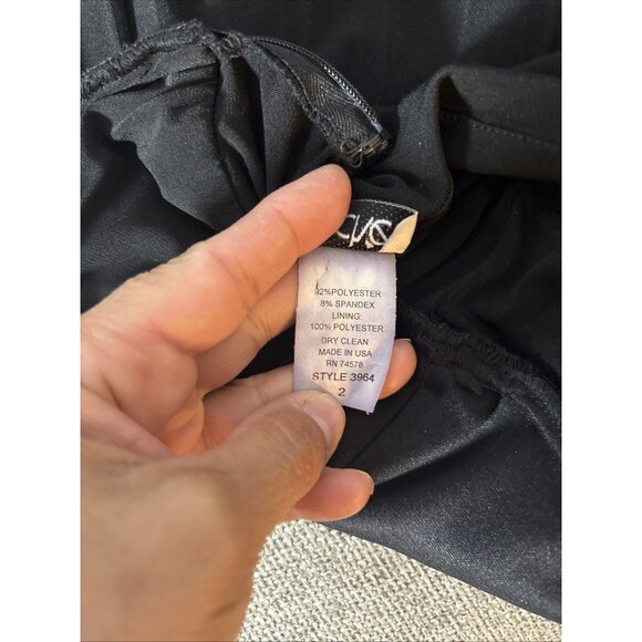 Caché Womens Black Y2K Cocktail Dress Size 2 Goth Glam Prom Eveningwear Fairy - Picture 5 of 9